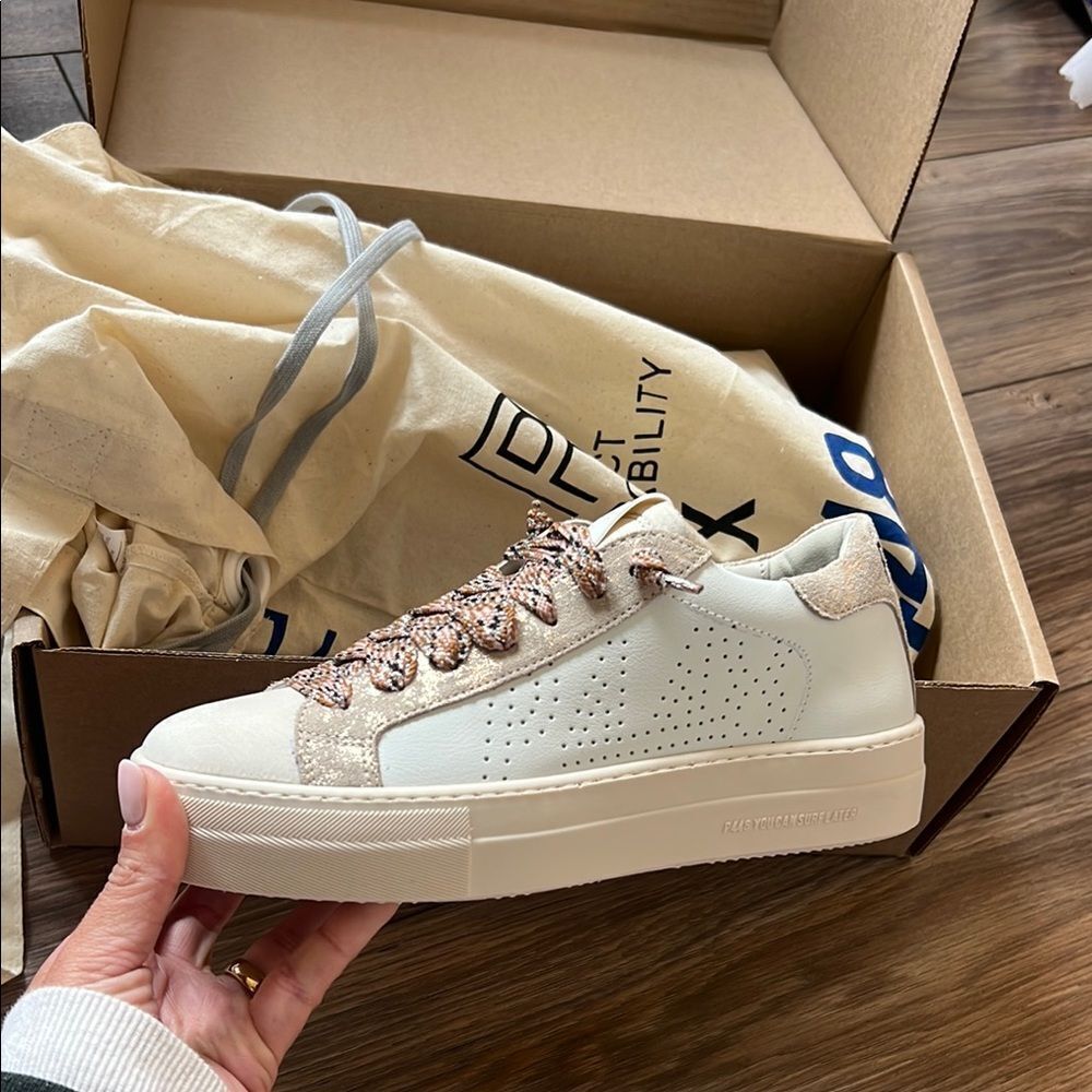 P448 - Thea Platform Sneaker - White Cloud